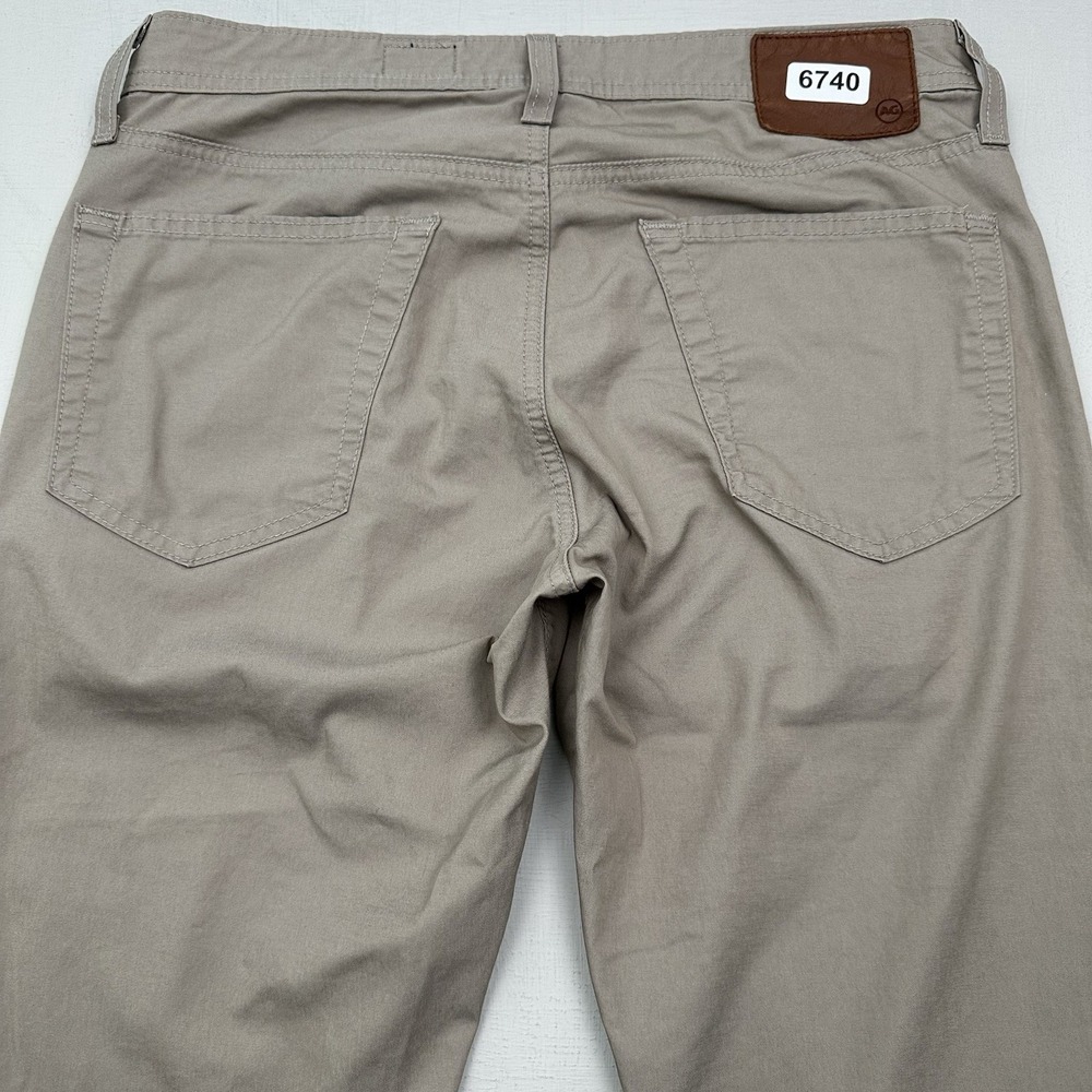 AG Adriano Goldschmied Tellis Jeans Mens 30x34 Khaki Denim Straight Slim Stretch